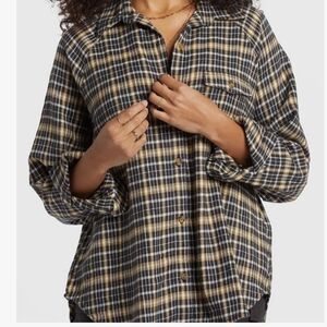 BILLABONG Plaid Button-Up Shirt Brand New